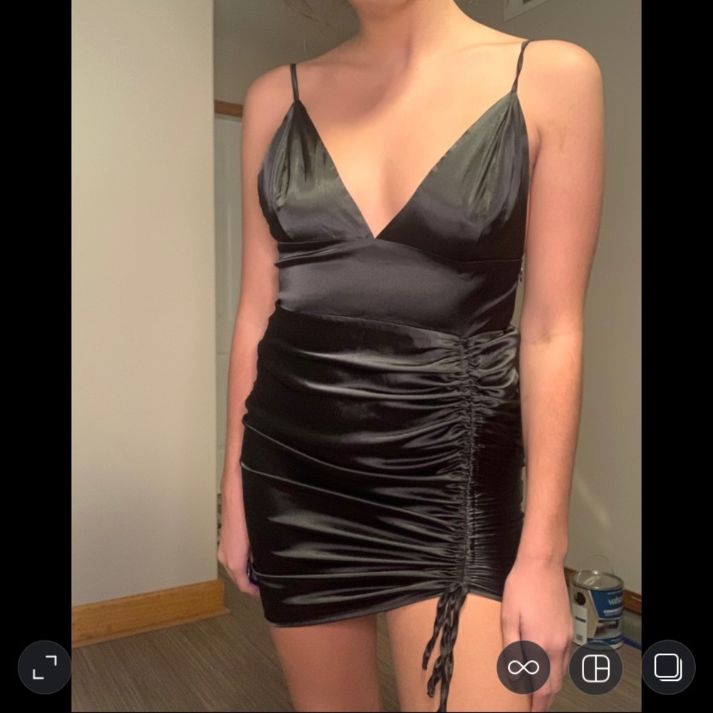 Black Satin Dress